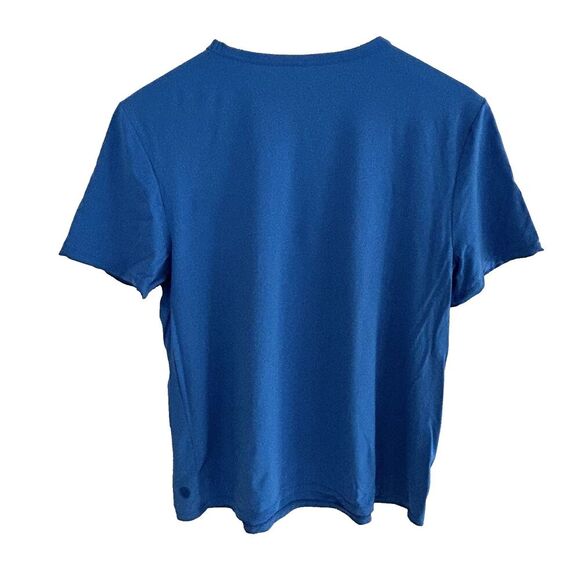 Lilly Pulitzer Luxletic Top Size Small Blue Short Sleeve Shirt Sun Protection - Picture 7 of 9